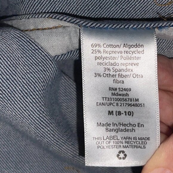 TIME & TRU Jean Jacket Stretch Denim Women's Medium (8-10) Blue Medium‎ Wash NWT - Picture 6 of 9